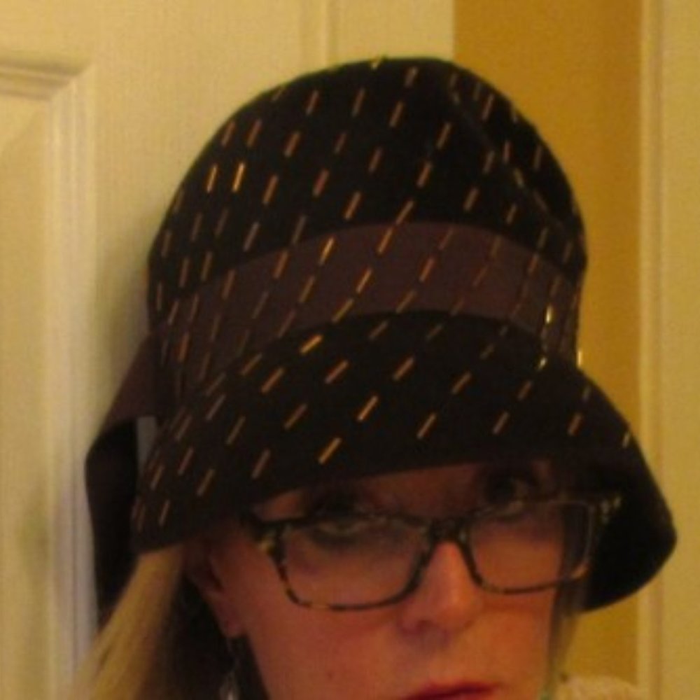 Jean Arlett di Firenze Green Velvet Vintage Hat